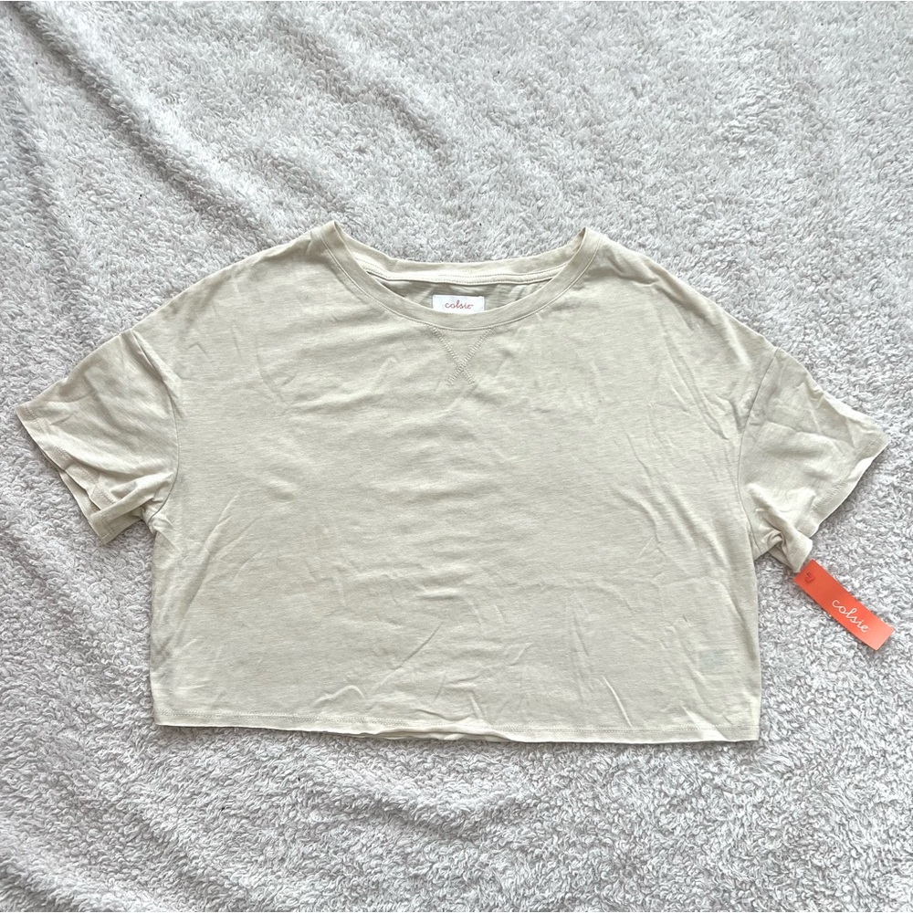 COLSIE Women’s Beige Short Sleeve Top Size S